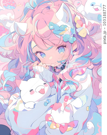 90年代の原宿ガール　ポップテイスト（AI生成画像） 103188777