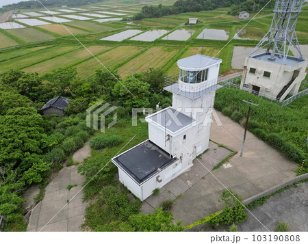 新潟　上越　鳥ヶ首岬灯台（ドローン空撮） 103190808