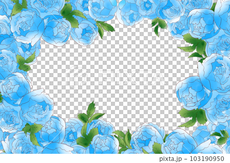 Vivid blue rose frame 103190950