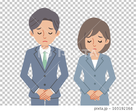 お詫びをするビジネスパーソン(男女) お詫びをするビジネスパーソン(男女) 103192168