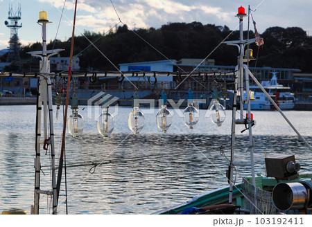 イカ釣り漁船の集魚灯 103192411