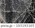 glass broken into a large number of pieces and cracks 103193165