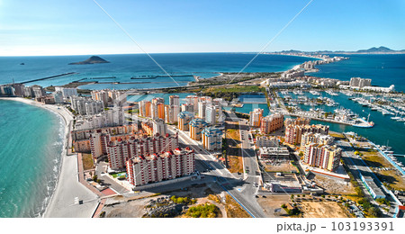 Marina in the spanish town of La Manga del Mar Menor. Murcia. Spain 103193391