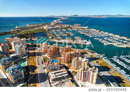 Marina in the spanish town of La Manga del Mar Menor. Murcia. Spain 103193448