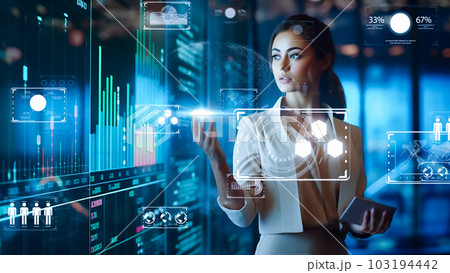 デジタルの世界で成功したビジネスリーダー、DX サイバーセキュリティ、インターネット安全のイメージ デジタルの世界で成功したビジネスリーダー、DX サイバーセキュリティ、インターネット安全のイメージ 103194442