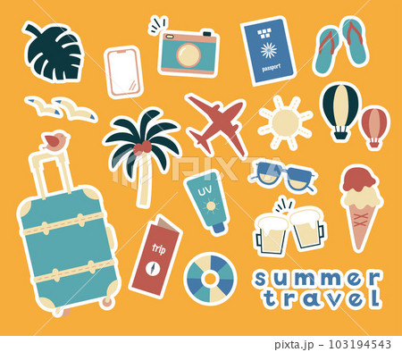 夏の旅行セット フチつき 103194543