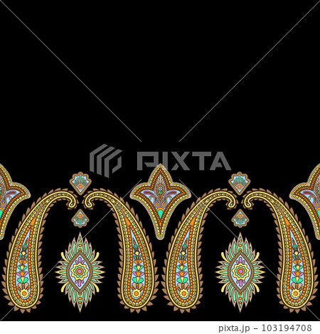 Paisley Ethnic Floral Hand Drawn Seamless Pattern Paisley Ethnic Floral Hand Drawn Seamless Pattern 103194708