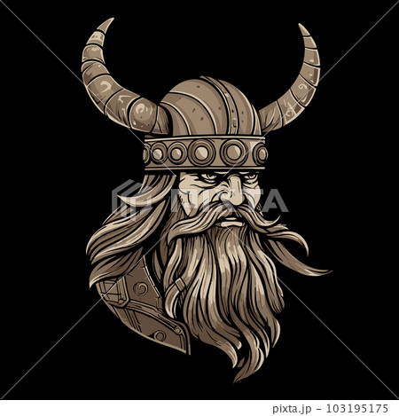 Viking in a helmet 103195175