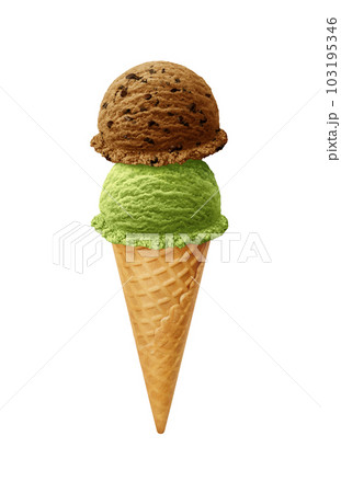 アイスクリームのイラスト リアル  103195346