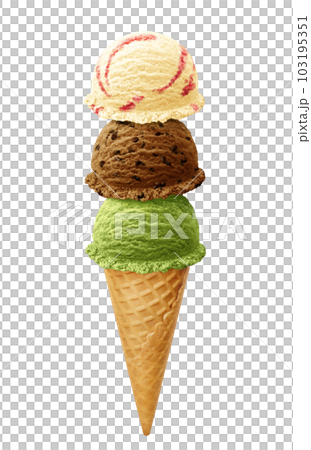 アイスクリームのイラスト リアル  103195351