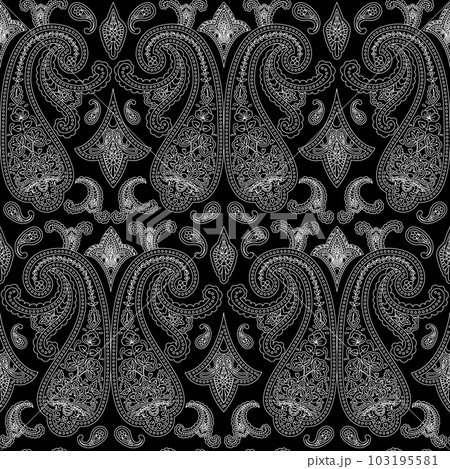 Paisley Ethnic Floral Hand Drawn Seamless Pattern Paisley Ethnic Floral Hand Drawn Seamless Pattern 103195581