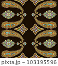 Paisley Ethnic Floral Hand Drawn Seamless Pattern 103195596