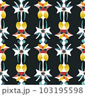 Retro geometric abstract seamless pattern in style 50-70s 103195598