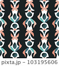 Retro geometric abstract seamless pattern in style 50-70s 103195606