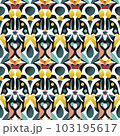 Retro geometric abstract seamless pattern in style 50-70s 103195617