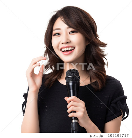 カラオケをする女性 カラオケをする女性 103195717