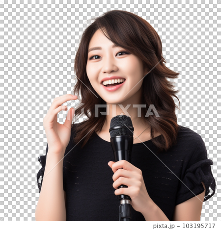 カラオケをする女性 カラオケをする女性 103195717