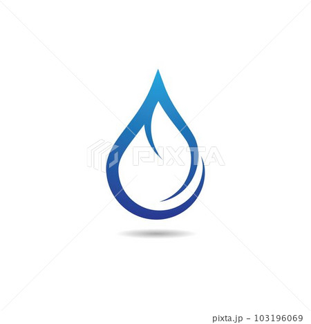 Water drop vector icon 103196069