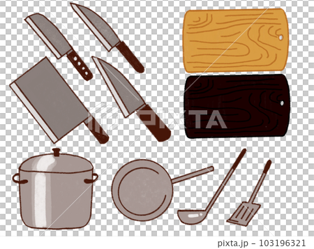 キッチン道具のイラストセット 103196321