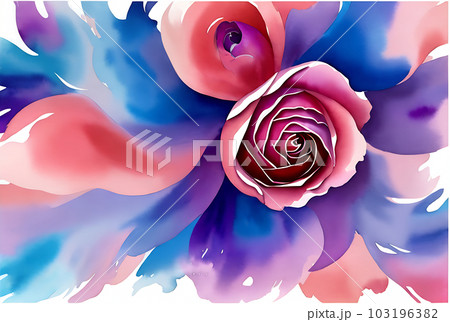 Floral rose gold varied sizes watercolour Pantone. 103196382