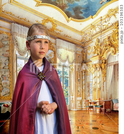 Little girl dressed as a princess 103196383
