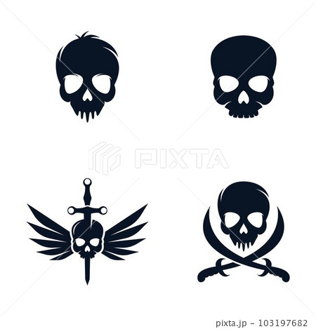 Skull vector icon illustration 103197682