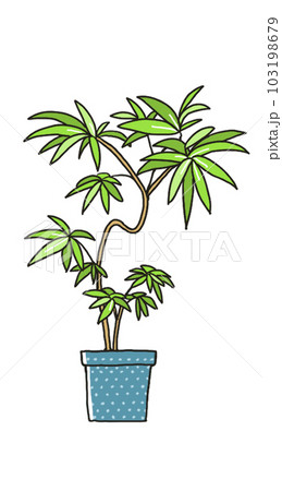 手描き風の観葉植物のイラスト 103198679