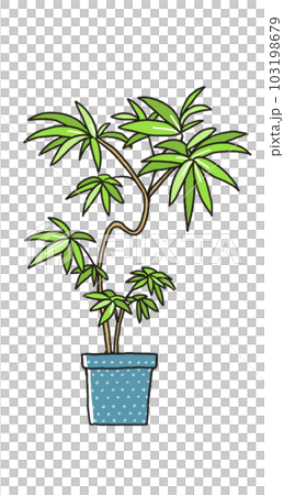 手描き風の観葉植物のイラスト 103198679