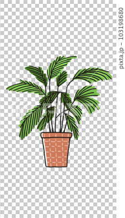 手描き風の観葉植物のイラスト 103198680