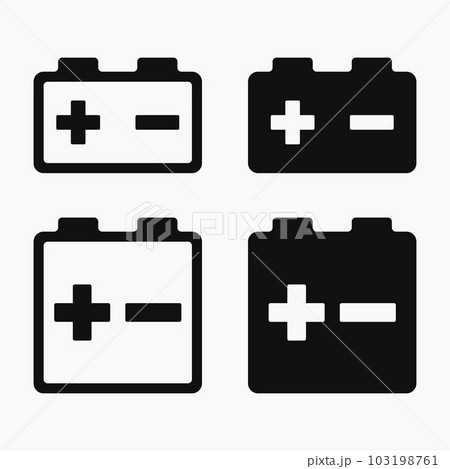 battery power accumulator polar line shape icon vector flat illustration 103198761
