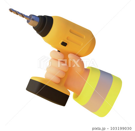 Vector icon. Hand holding a drill icon 103199030