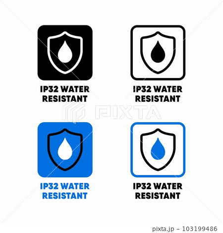 IP32 water resistant vector information sign IP32 water resistant vector information sign 103199486