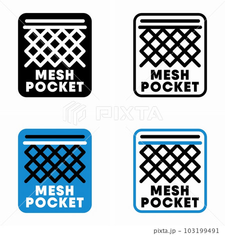 Mesh pocket vector information sign 103199491