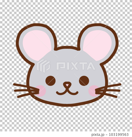 A simple close-up of a mouse's face 103199563