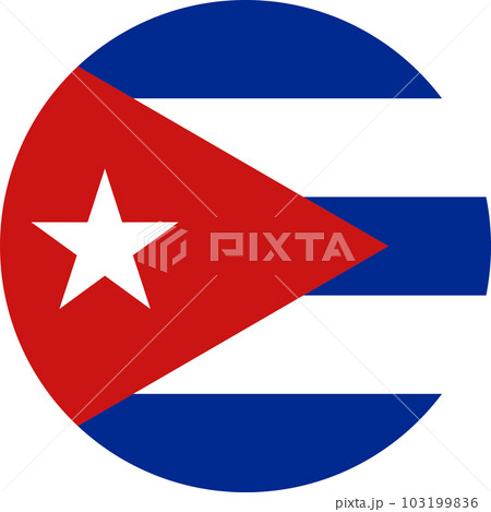 round Cuban flag of Cuba 103199836