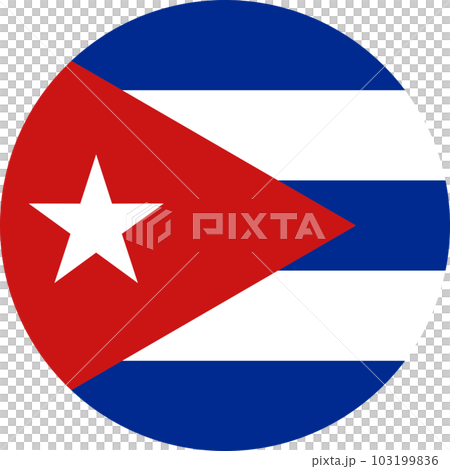 round Cuban flag of Cuba 103199836