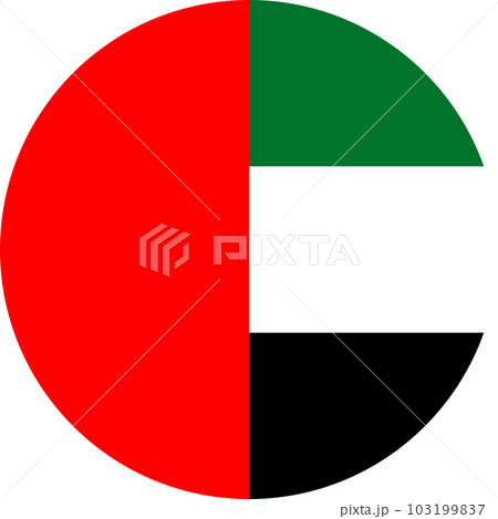 round Emirati flag of United Arab Emirates 103199837