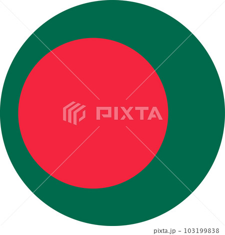 round Bangladeshi flag of Bangladesh 103199838