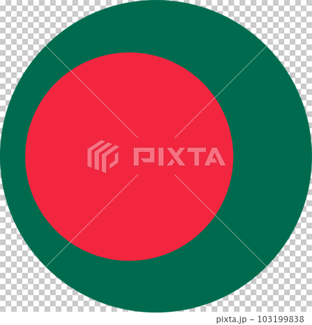 round Bangladeshi flag of Bangladesh 103199838