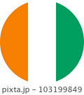 round Ivorian flag of Cote Ivoire 103199849