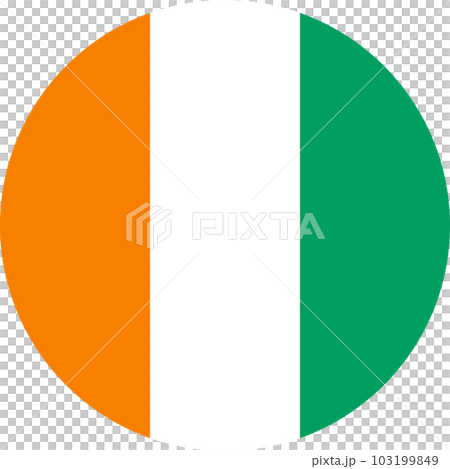 round Ivorian flag of Cote Ivoire 103199849