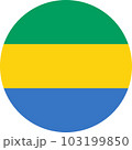round Gabonese flag of Gabon 103199850
