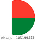 round Malagasy flag of Madagascar 103199853
