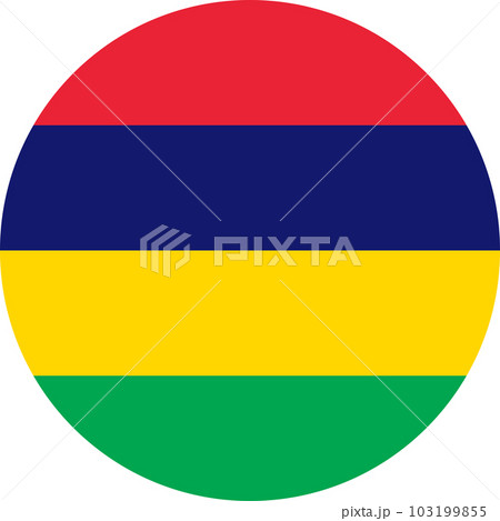 round Mauritian flag of Mauritius 103199855