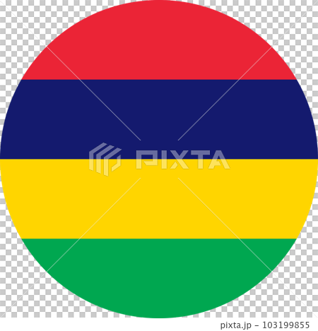 round Mauritian flag of Mauritius 103199855