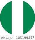 round Nigerian flag of Nigeria 103199857