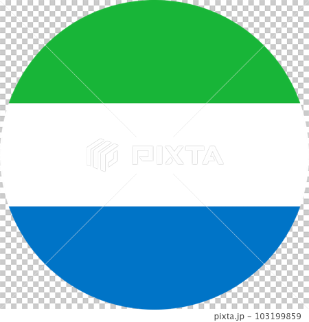 round Sierra Leonean flag of Sierra Leone 103199859