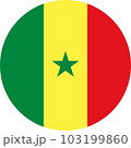 round Senegalese flag of Senegal 103199860