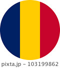 round Chadian flag of Chad 103199862