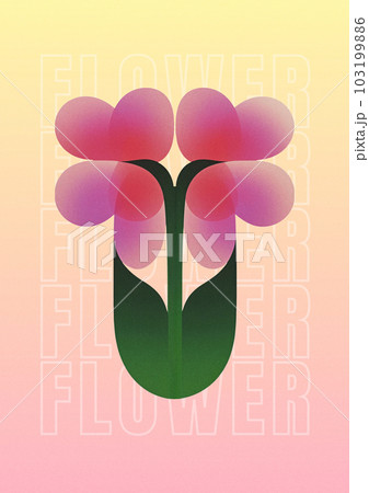 Abstract modern floral graphics poster 103199886
